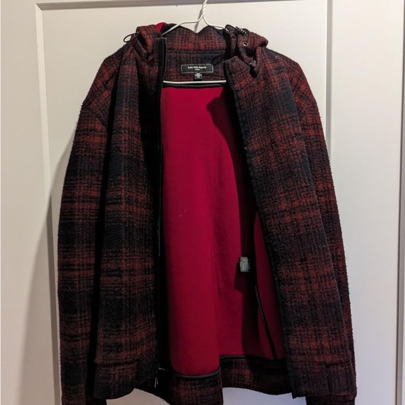 Saks 5th avenue large plaid fall jacket (fits like a medium) - Picture 2 of 4